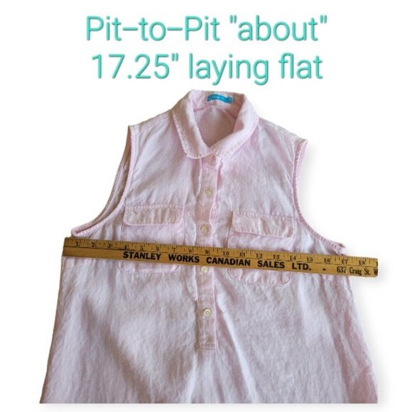 J. McLaughlin 100% Linen Dress – XS – Pale Pink – Sleeveless - Picture 8 of 10